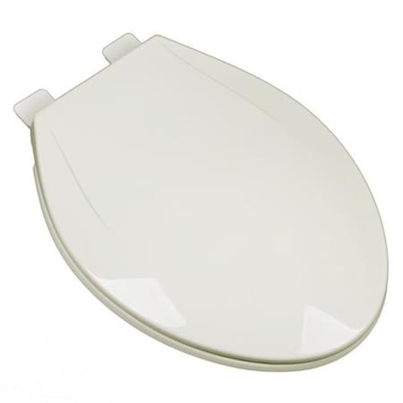 Plumbing Technologies Plumbing Technologies 2F1E6-02 Slow Close Plastic Elongated Contemporary Design Toilet Seat; Linen & Biscuit 2F1E6-02